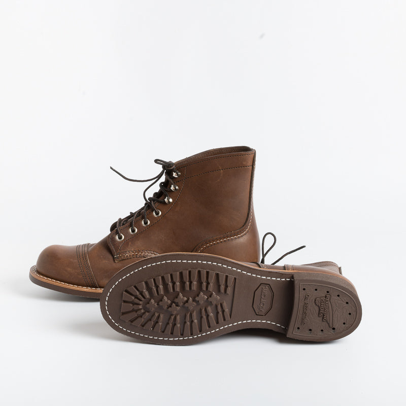 RED WING - Polacco Iron Ranger 08111 - Amber Scarpe Uomo Red Wing Shoes 