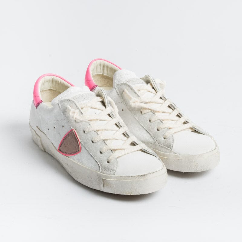 PHILIPPE MODEL - PRLD WNN3 - ParisX - White Fuchsia Neon Women's Shoes Philippe Model Paris