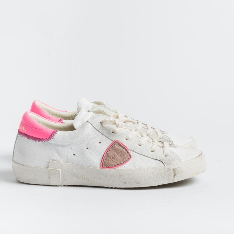 PHILIPPE MODEL - PRLD WNN3 - ParisX - White Fuchsia Neon Women's Shoes Philippe Model Paris
