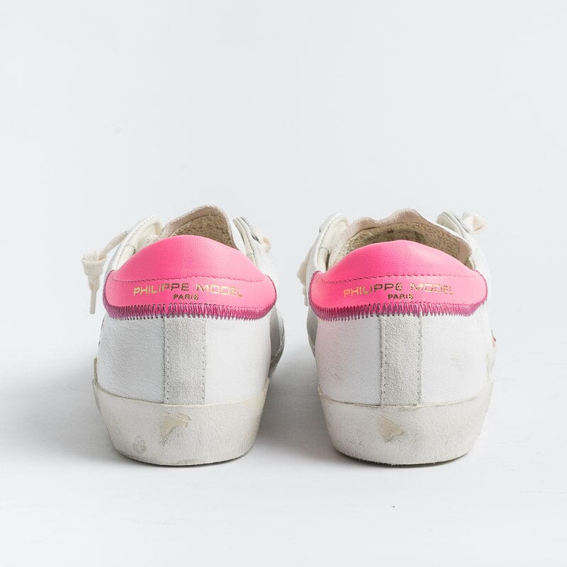 PHILIPPE MODEL - PRLD WNN3 - ParisX - White Fuchsia Neon Women's Shoes Philippe Model Paris