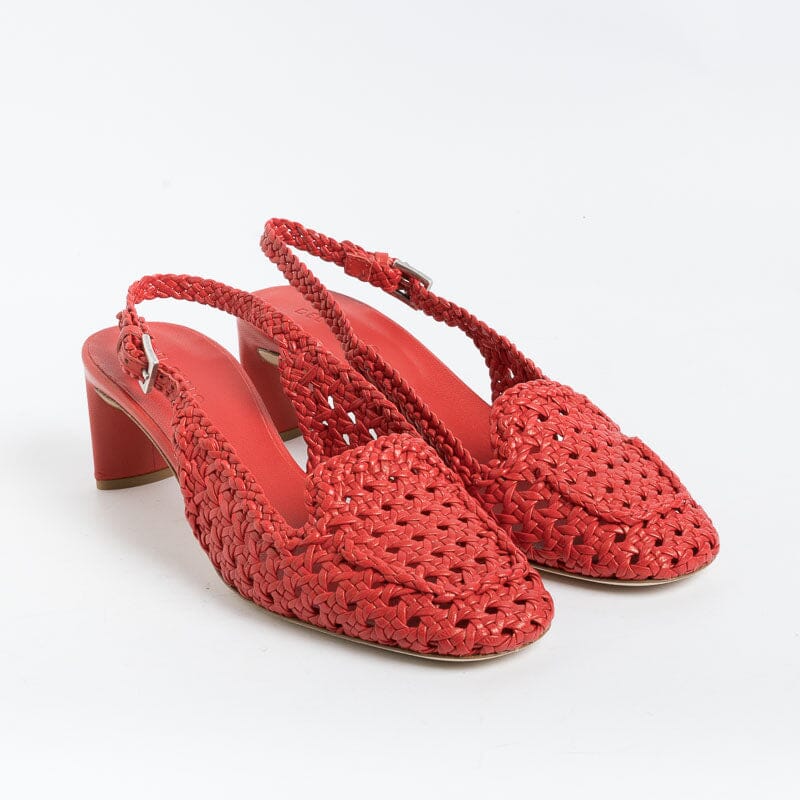 DEL CARLO - Sling Back - 11503 - Mirò - Intreccio Papavero Scarpe Donna DEL CARLO
