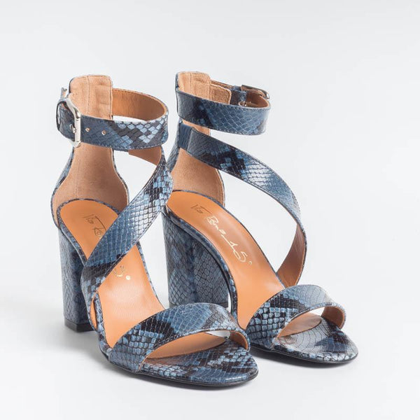 VIA ROMA 15 - Sandal - 3283 - Python - Jeans Women's Shoes Via Roma 15
