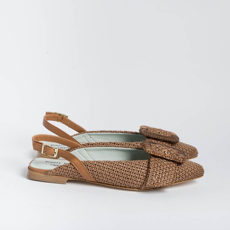 POESIE VENEZIANE - Sling Back - Apataki - DF32 - Cuoio Scarpe Donna POESIE VENEZIANE - Collezione Donna