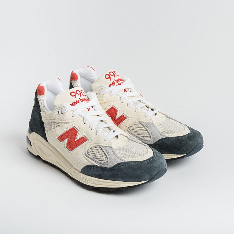 NEW BALANCE - Limited Edition Teddy Santis M990TA2 - Bianco Nero Rosso Scarpe Uomo NEW BALANCE - Collezione Uomo