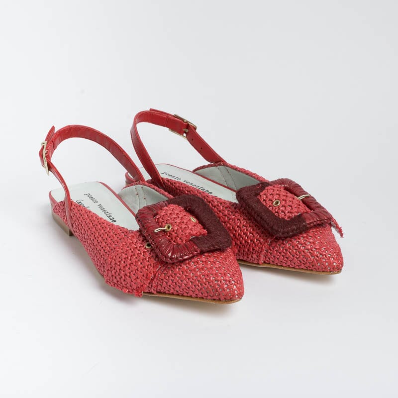 POESIE VENEZIANE - Sling Back - Apataki - DF32 - Rosso Scarpe Donna POESIE VENEZIANE - Collezione Donna