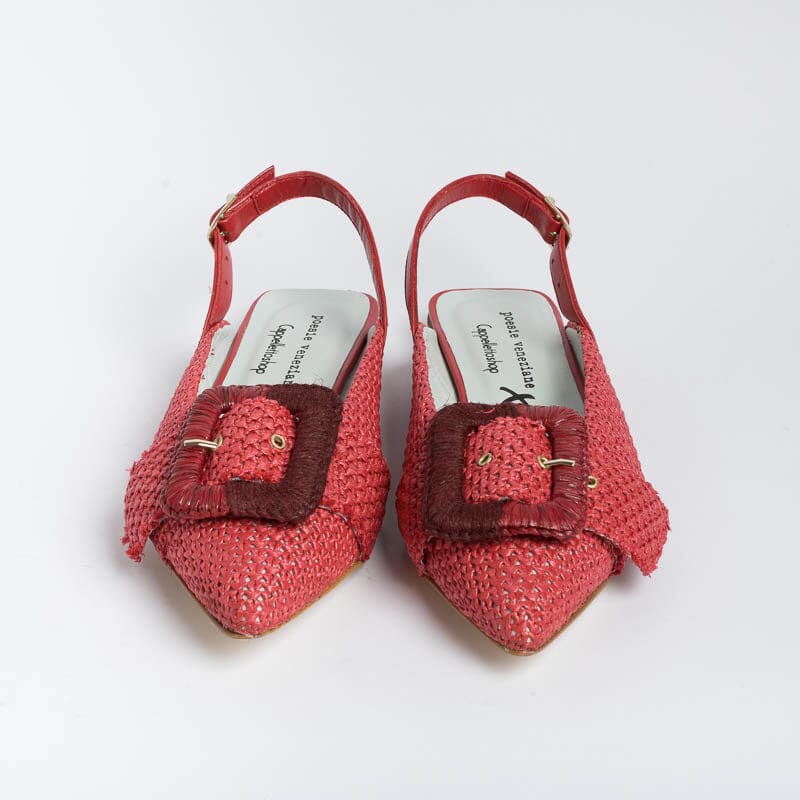 POESIE VENEZIANE - Sling Back - Apataki - DF32 - Rosso Scarpe Donna POESIE VENEZIANE - Collezione Donna