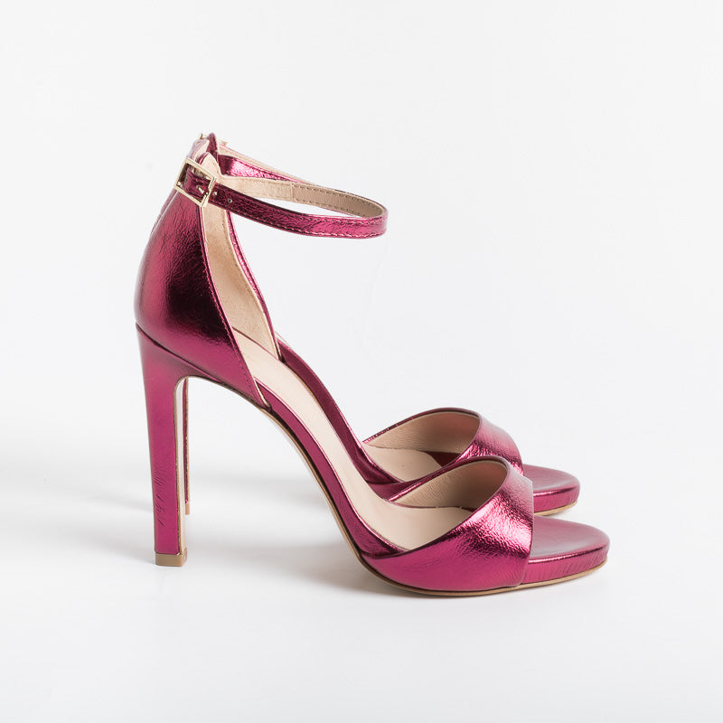 Cappelletto 1948 - Sandali Lilyan2 - Laminato Fuxia Scarpe Donna CAPPELLETTO 1948