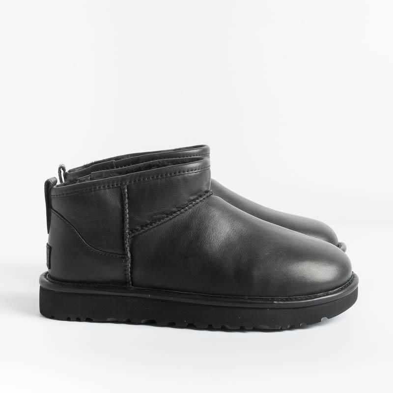 UGG - Original Ultra Mini - Nero Pelle Scarpe Donna Ugg