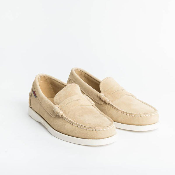 SEBAGO - Portland Waxed Docksides - 7111MSW - Beige Camel Sebago Men's Shoes