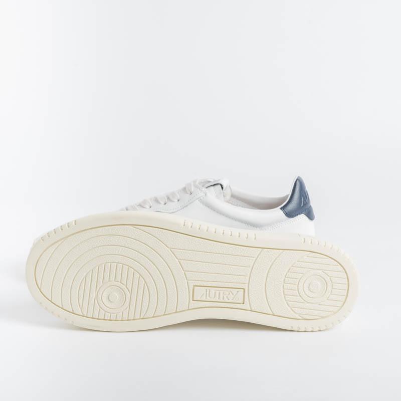 AUTRY AULM LL12 - LOW MAN ALL LEAT - Bianco/ Blu Scarpe Uomo AUTRY - Collezione uomo