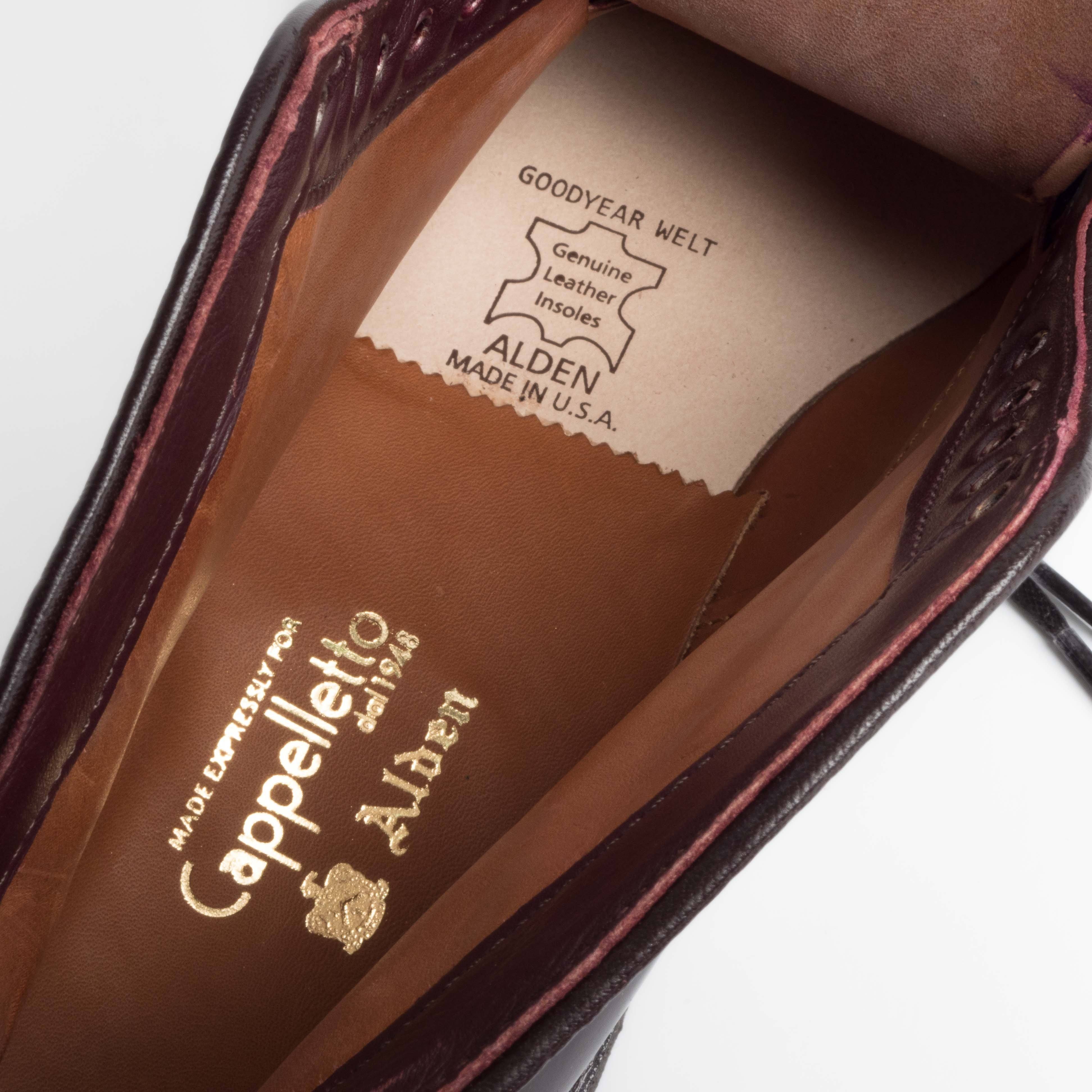 ALDEN - 2938 F - Cordovan Burgundy Liscio - Limited Edition for Cappelletto - Chiama per acquistare Scarpe Uomo Alden