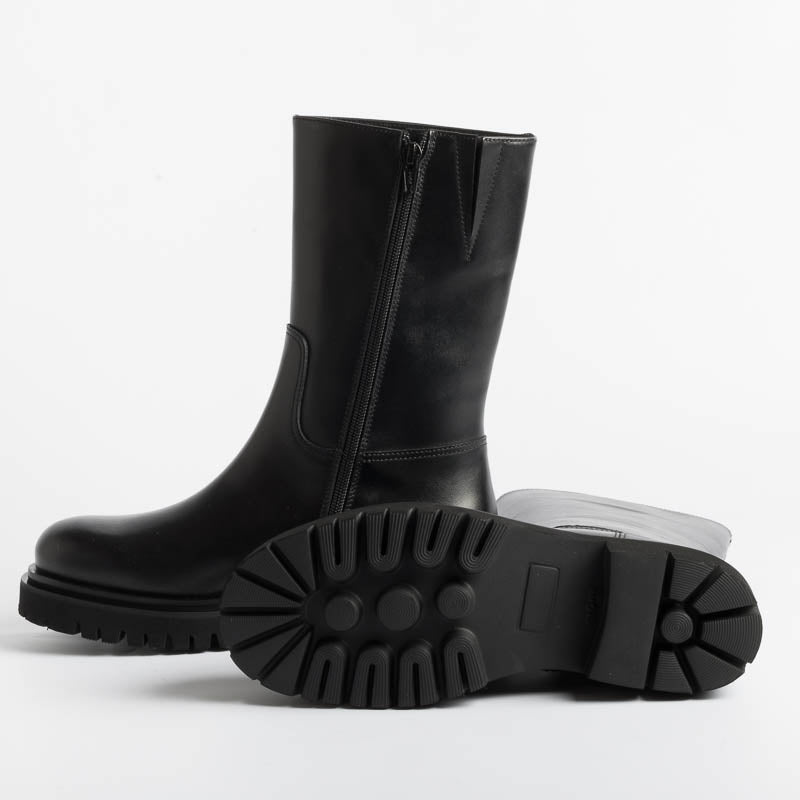 ANNA F - Ankle boot - 9725 - Natur Black Women's Shoes Anna F.