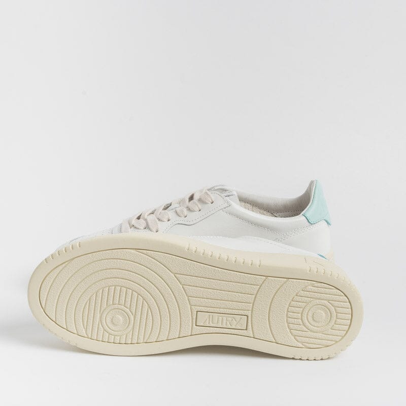 AUTRY - AULW LL49 - LOW WOM ALL LEAT - Bianco Turchese Scarpe Donna AUTRY - Collezione donna
