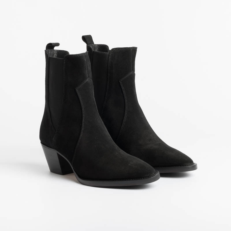 ANNA F - Texano - 9690 - Velour Nero Scarpe Donna Anna F.