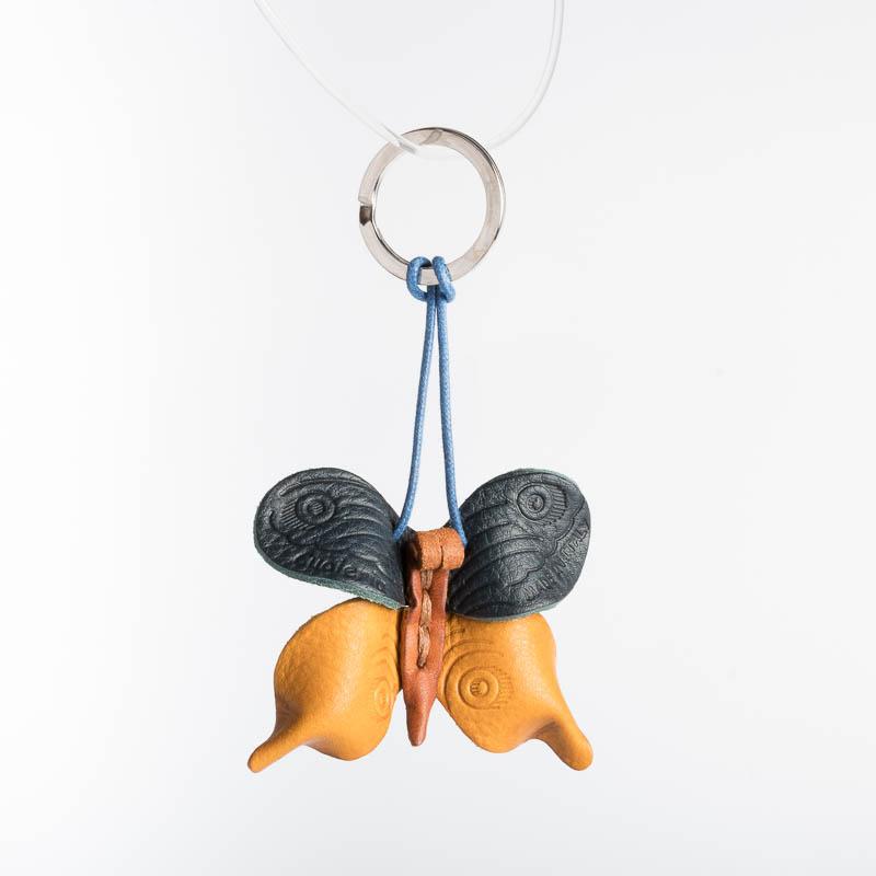Cappelletto 1948 - Portachiavi - Farfalla Accessori Donna CappellettoShop blu e cuoio