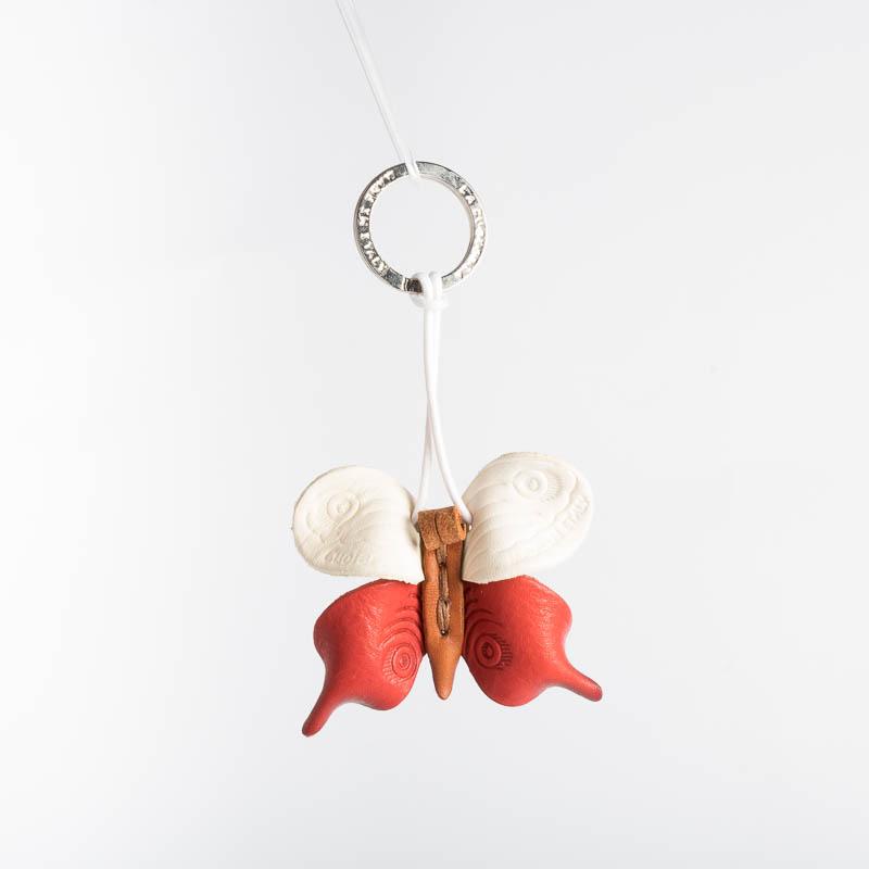 Cappelletto 1948 - Portachiavi - Farfalla Accessori Donna CappellettoShop rosso e bianco