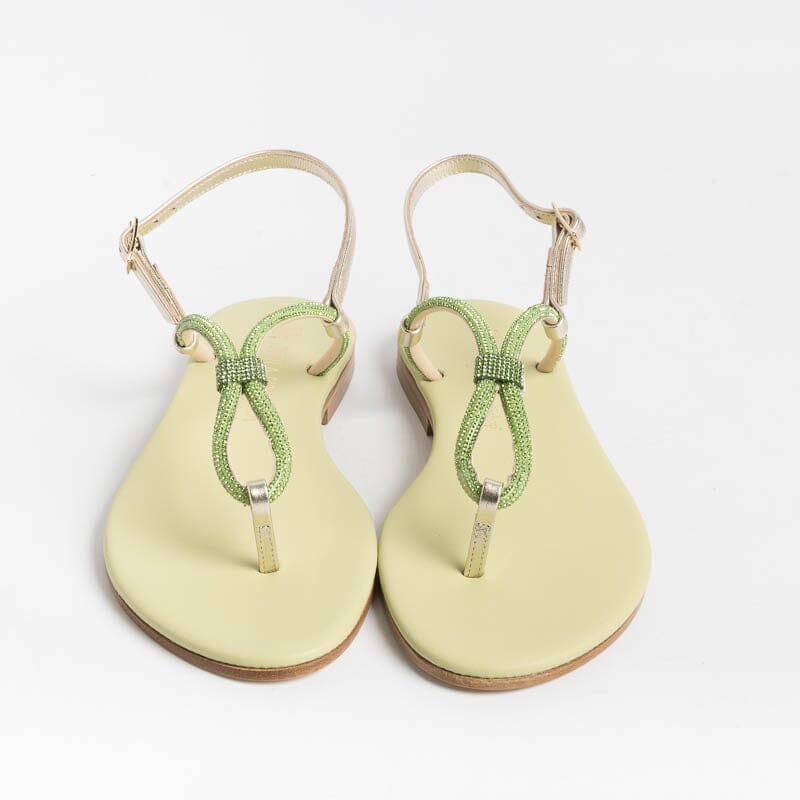 PAOLA FIORENZA - Sandali Bassi Infradito - SS2336 - Verde Scarpe Donna PAOLA FIORENZA