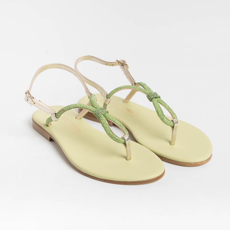 PAOLA FIORENZA - Sandali Bassi Infradito - SS2336 - Verde Scarpe Donna PAOLA FIORENZA