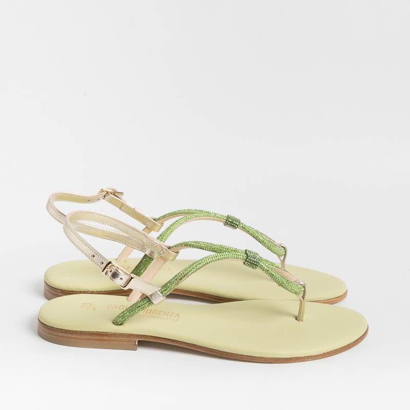 PAOLA FIORENZA - Sandali Bassi Infradito - SS2336 - Verde Scarpe Donna PAOLA FIORENZA