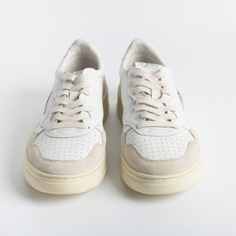 AUTRY AULM LS33 - LOW MAN LEAT / SUEDE - White / White Men's Shoes AUTRY - Men's collection