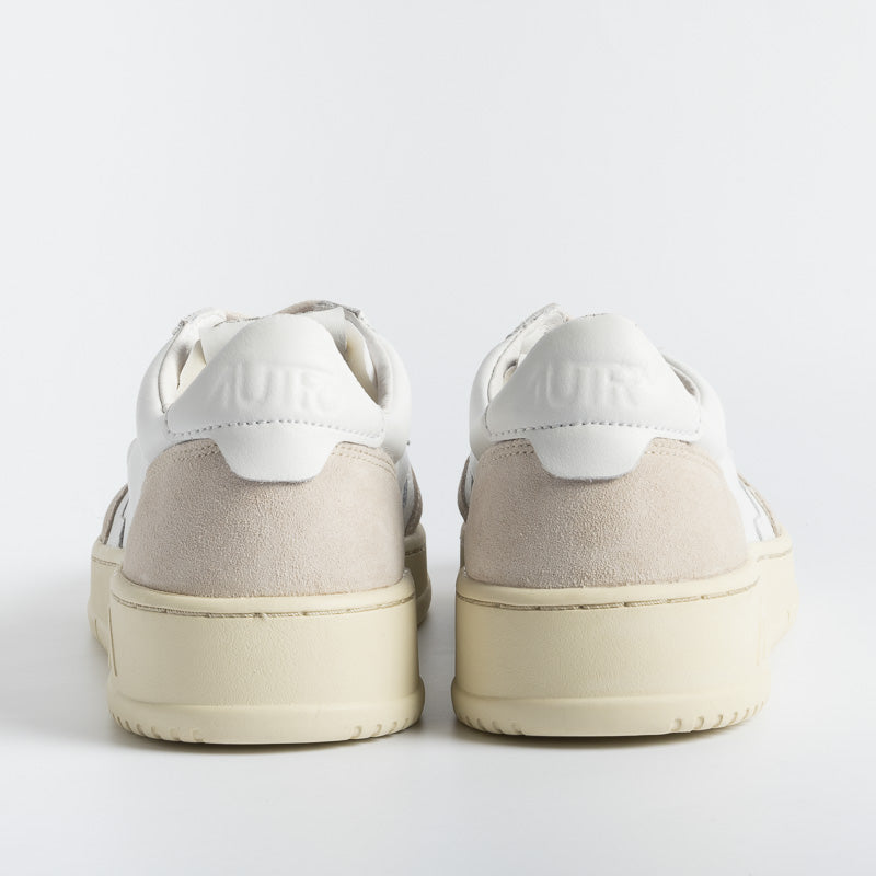 AUTRY AULM LS33 - LOW MAN LEAT / SUEDE - White / White Men's Shoes AUTRY - Men's collection