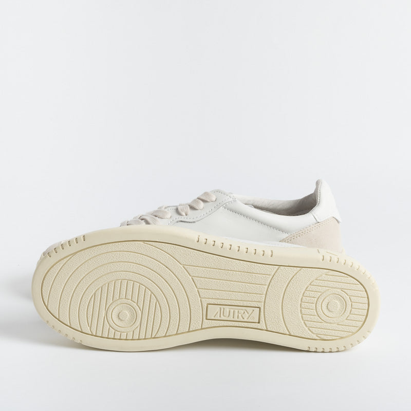 AUTRY AULM LS33 - LOW MAN LEAT / SUEDE - White / White Men's Shoes AUTRY - Men's collection