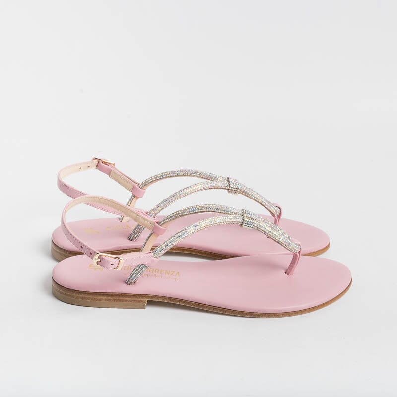 PAOLA FIORENZA - Flat Thong Sandals - SS2336 - Pink Women's Shoes PAOLA FIORENZA