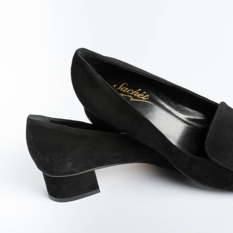 SACHET - Decollété - Rose - Black Suede Shoes Woman SACHET - Footwear