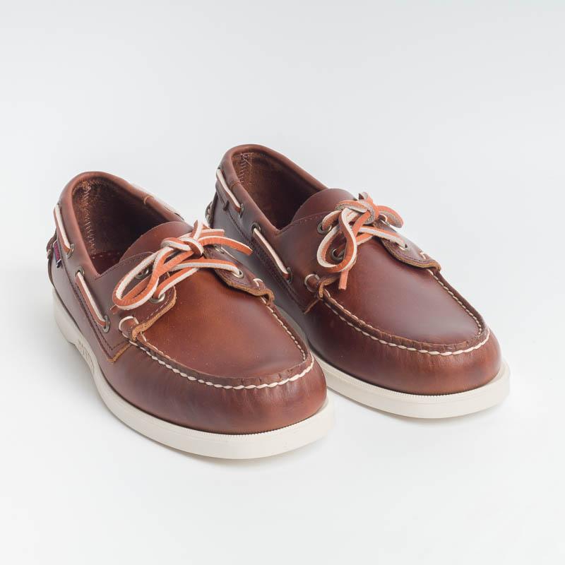 Sebago Schooner Scarpe Da Barca Da Uomo 7000GD0/925 Marrone Gomma NUOVE