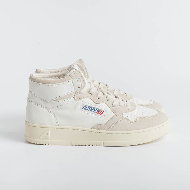 AUTRY AUMM GS04 - MID MAN GOAT/SUEDE - Bianco Scarpe Uomo AUTRY - Collezione uomo