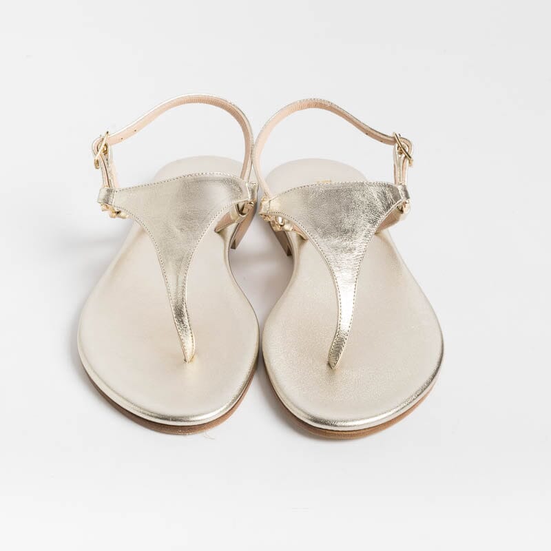 PAOLA FIORENZA - Sandali bassi infradito Triangolo - Platino Scarpe Donna PAOLA FIORENZA