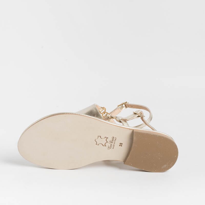 PAOLA FIORENZA - Sandali bassi infradito Triangolo - Platino Scarpe Donna PAOLA FIORENZA