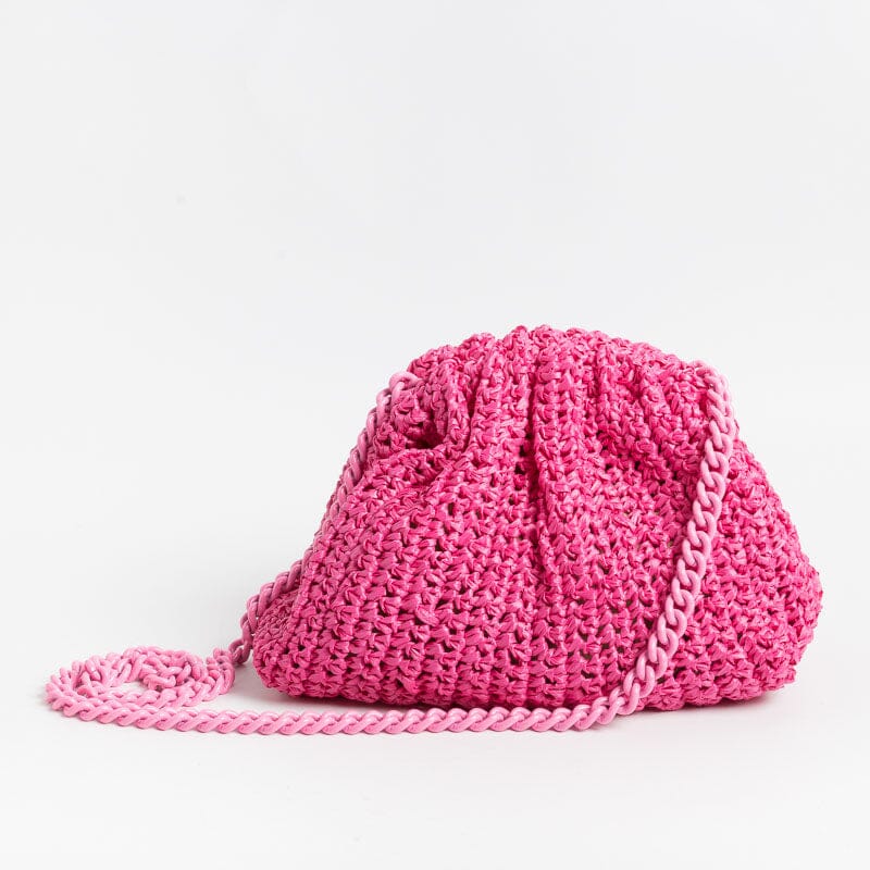 MARIA LA ROSA - Borsa a tracolla - Mini Game Crochet - Fuchsia Borse MARIA LA ROSA