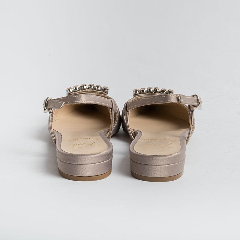 ROBERTO FESTA - Sling Back - Modello Lavanda - Seta Taupe Scarpe Donna Roberto Festa