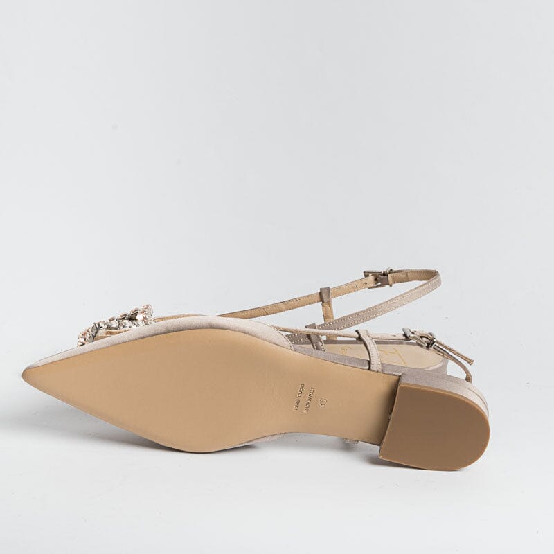 ROBERTO FESTA - Sling Back - Modello Lavanda - Seta Taupe Scarpe Donna Roberto Festa