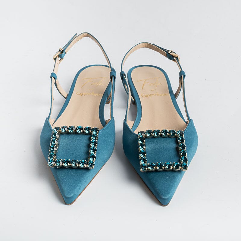 ROBERTO FESTA - Sling Back - Modello Lavanda - Seta Marino Scarpe Donna Roberto Festa