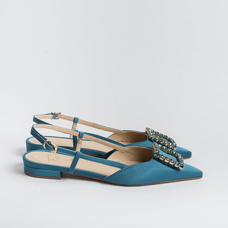 ROBERTO FESTA - Sling Back - Modello Lavanda - Seta Marino Scarpe Donna Roberto Festa