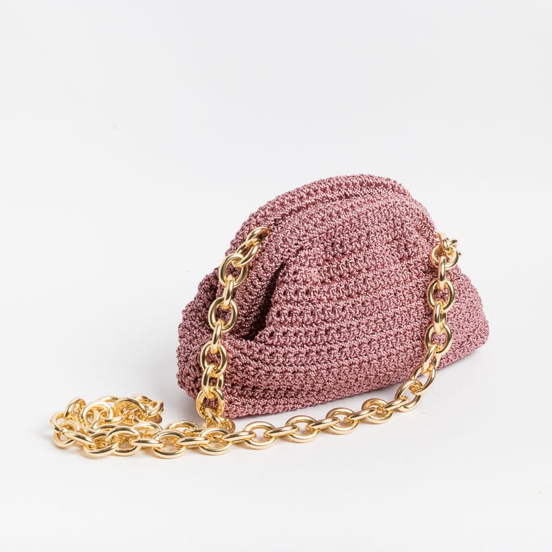 MARIA LA ROSA - Borsa a tracolla - Mini Game Metallic - Rosa Borse MARIA LA ROSA