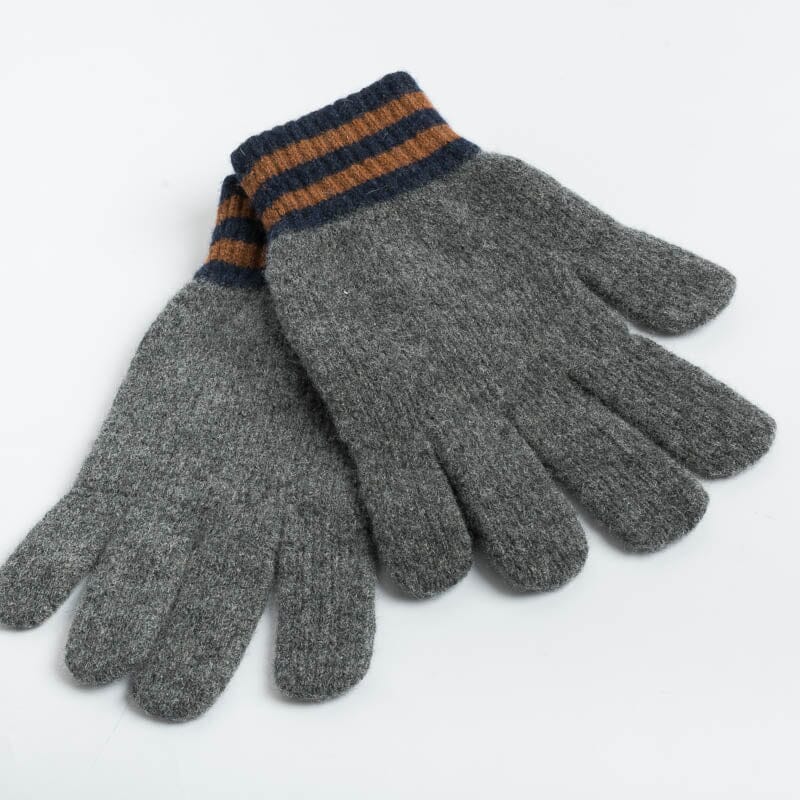HOWLING - Guanti in lana - Grigio blu cuoio Accessori Donna Toasties
