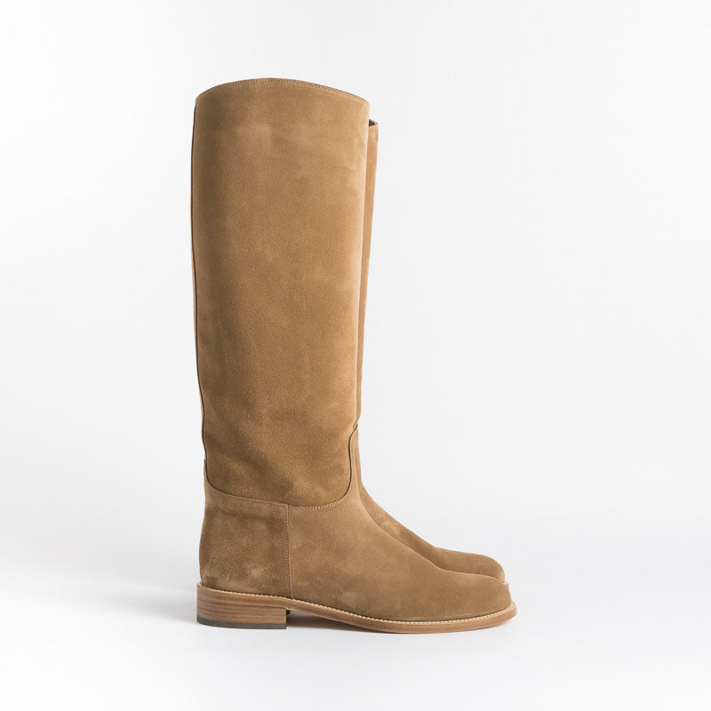 MARETTO - Stivale alla cavallerizza - 9623 - Camoscio Tortora Scarpe Donna Maretto