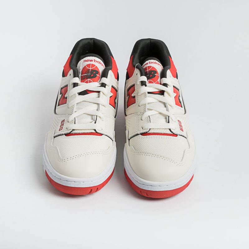 NEW BALANCE - Unisex Sneakers BB550VTB - White Red Man Shoes NEW BALANCE - Man Collection