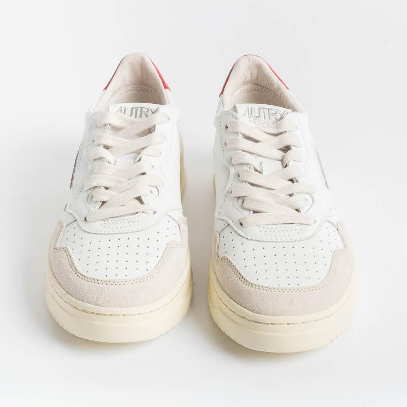 AUTRY LS43 - LOW WOM ALL LEAT/SUEDE - Bianco/Rosso Scarpe Donna AUTRY - Collezione donna