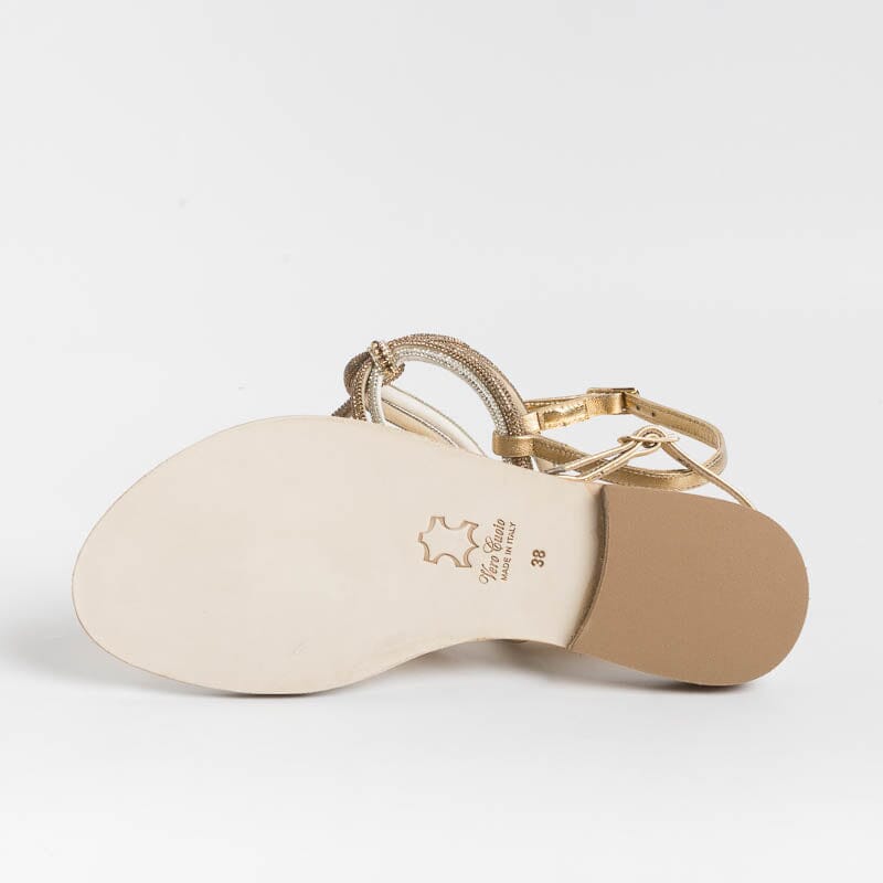 PAOLA FIORENZA - Sandalo infradito - SS2353 - Ambra Cristal Platino Scarpe Donna PAOLA FIORENZA