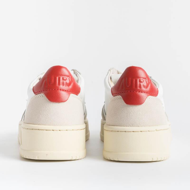 AUTRY LS43 - LOW WOM ALL LEAT/SUEDE - Bianco/Rosso Scarpe Donna AUTRY - Collezione donna