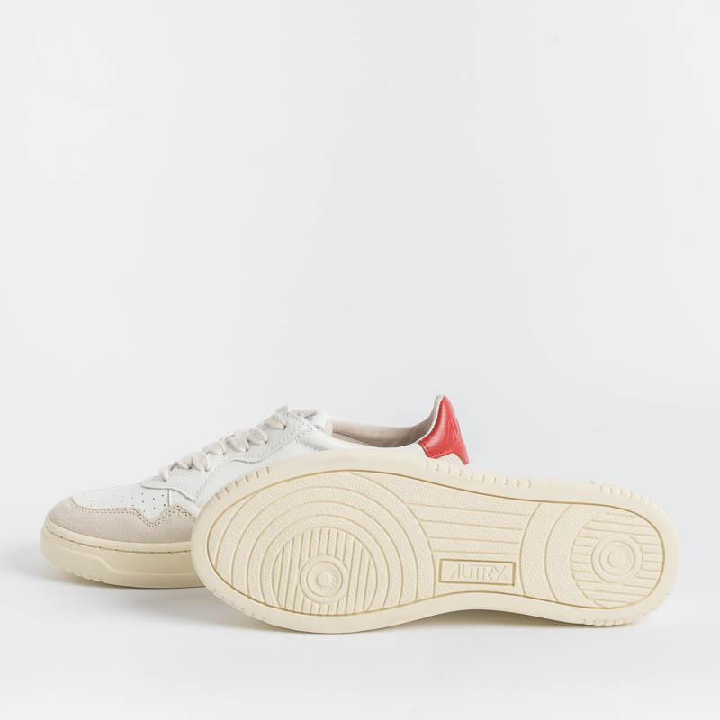 AUTRY LS43 - LOW WOM ALL LEAT/SUEDE - Bianco/Rosso Scarpe Donna AUTRY - Collezione donna