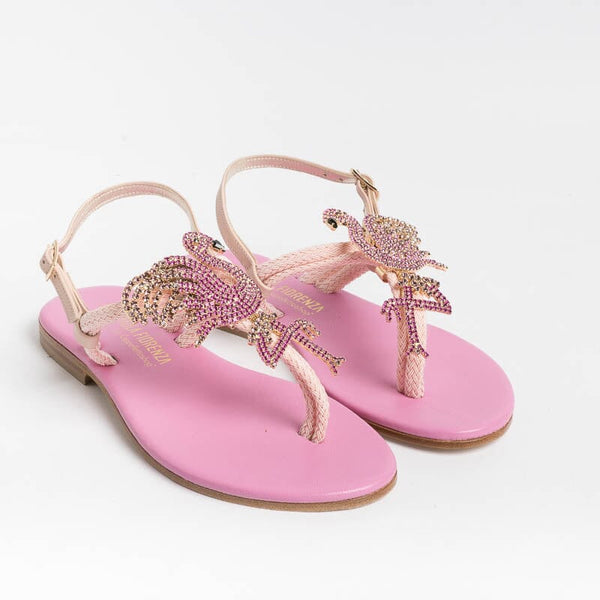 PAOLA FIORENZA - Sandali Bassi Infradito -PS370 - Rosa Scarpe Donna PAOLA FIORENZA