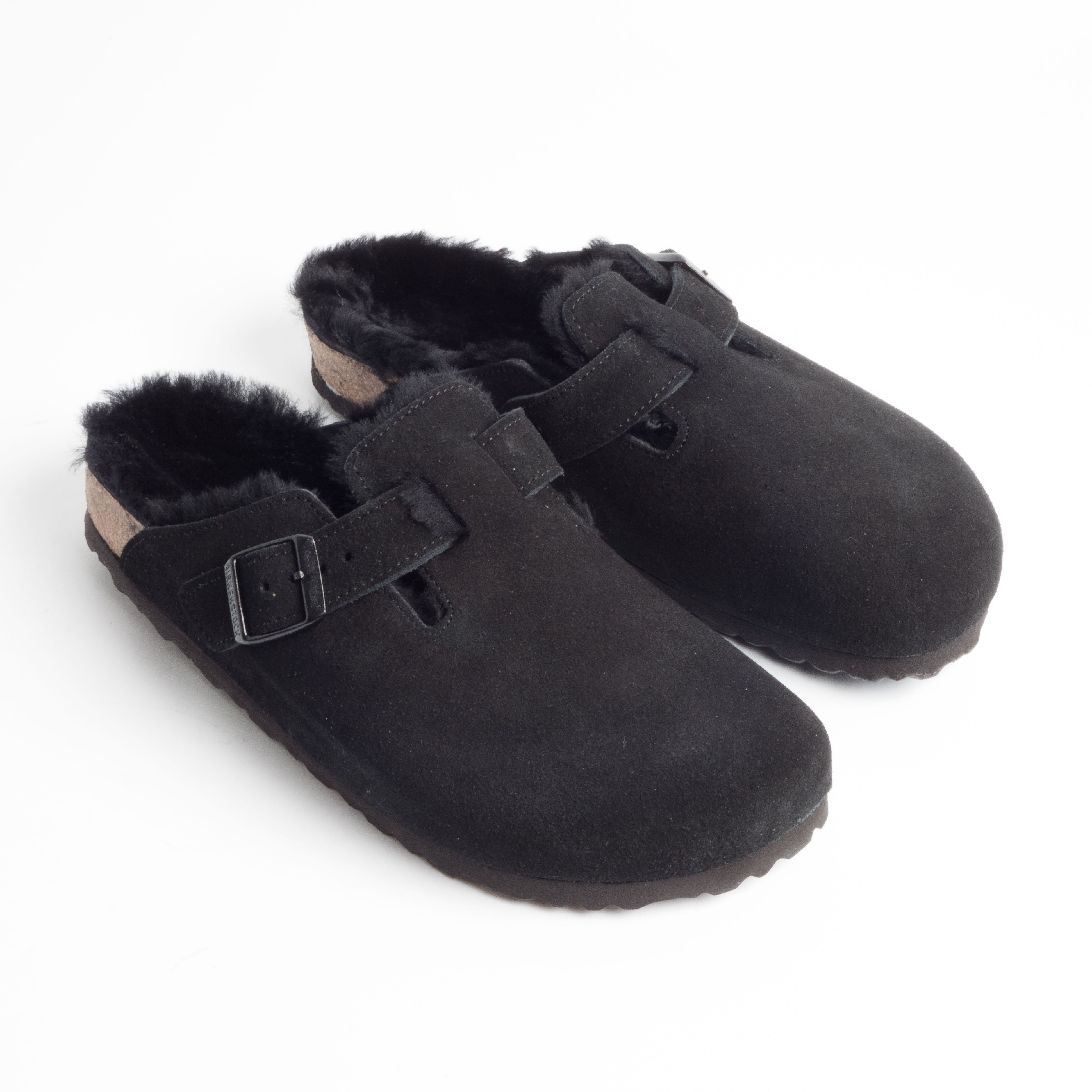 BIRKENSTOCK - 259883 - BOSTON FUR - Black Scarpe Donna BIRKENSTOCK