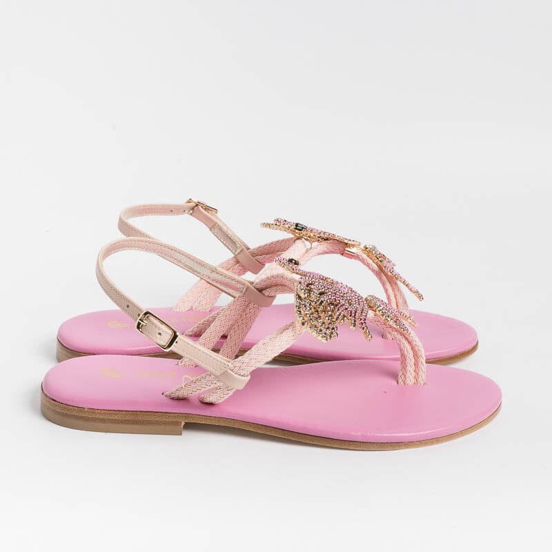 PAOLA FIORENZA - Low Flip Flop Sandals - PS370 - Pink Women's Shoes PAOLA FIORENZA