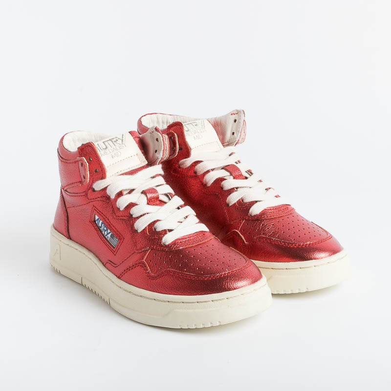 AUTRY - AUMW GM06 - MID WOM GOAT - Metal Red Scarpe Donna AUTRY - Collezione donna
