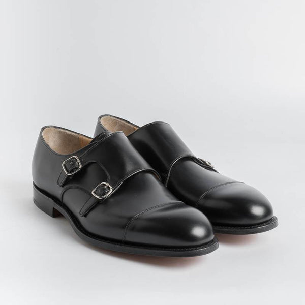 CHURCH'S - Double Buckle Cowes - Black Calf Men's Shoes Church's